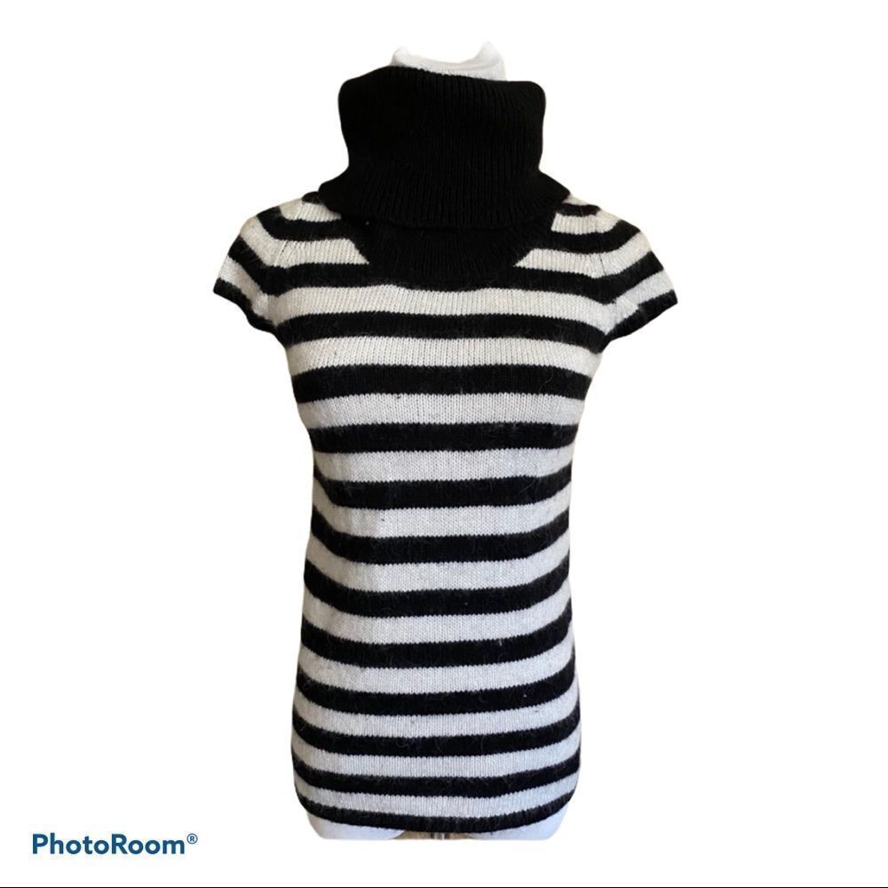 Anthropologie Tulle turtleneck striped sweater S - Picture 2 of 6